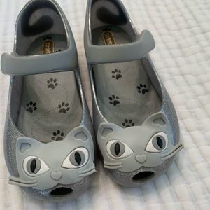 Mini Melissa 🐈 Shoes, metallic silver